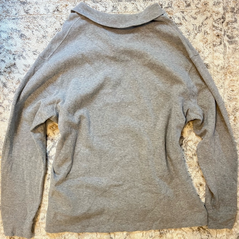 Polo by Ralph Lauren Gray Quarter-Zip Sweater - Picture 3 of 3